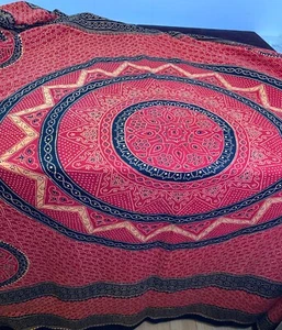 Vintage Ethnic Asian Unfinished Tablecloth Bed Cover XX273 - Picture 1 of 5