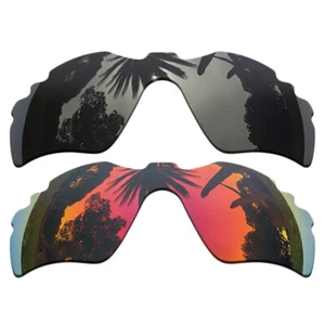2 Pieces Black&Midnight Sun Replacement Lenses for-Oakley Radar Path Polarized - Picture 1 of 4