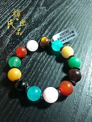 Natural Crystals Stone  Fashion Bracelet Unisex Lucky Gift 14mm多宝手串 • 38.62$