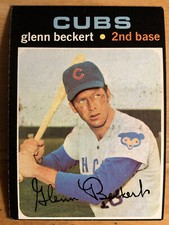 1971 Topps Glenn Beckert Baseball Card #390 Cubs Second Base Low-To-Mid-Grade