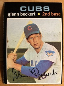 1971 Topps Glenn Beckert Baseball Card #390 Cubs Second Base Low-To-Mid-Grade