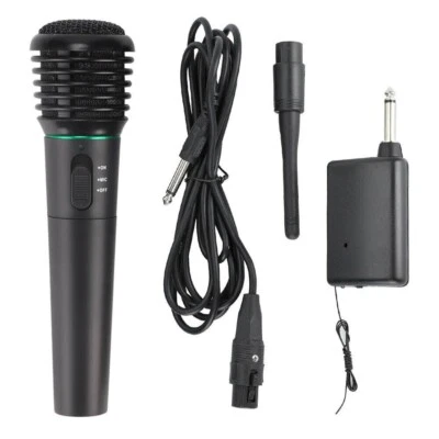 Kabelloses/kabelgebundenes Karaoke Mikrofon Set Handgerät Zuhause Singen Party Hochzeit NEU - Bild 1 von 4