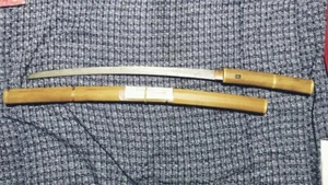 Wakizashi 脇差 “ Kunishige ” 国重 Japanese Real Sword 52.7 cm Shirasaya Antique - Picture 1 of 11