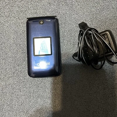 Flip Phone Alcatel  Blue/A405DL Great For Senior Citizens - Image 1 of 4