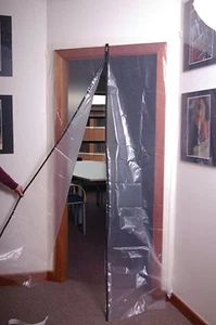 Dustguard Dust Guard Zipped Builders Polythene Doorway Dust Sheet Protector Kit - Picture 1 of 1