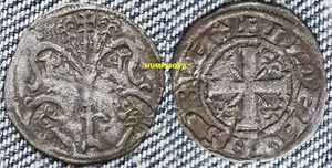 REINO DE LEÓN Alfonso IX 1188/1230. Dinero Vellón. Flores de LIS. Palencia (?). - Foto 1 di 6