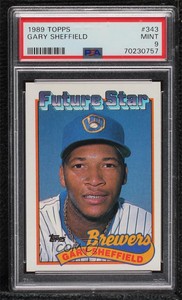 1989 Topps Future Star Gary Sheffield #343.1 PSA 9 MINT Rookie RC