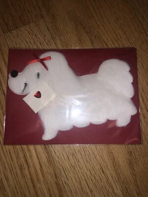 PAPYRUS DÍA DE SAN VALENTÍN LINDO PERRO ESPONJOSO TARJETA SAN VALENTÍN NUEVO SELLADO Foto 1 de 4