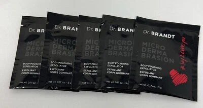5X Dr. Brandt Microdermabrasion Body Polishing Exfoliator 0.17oz./5g. E3 - Image 1 of 4
