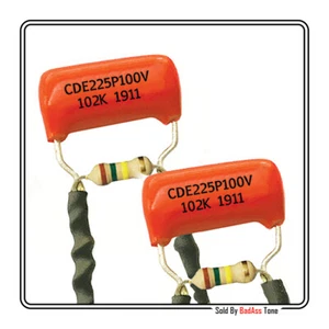 Treble Bleed .001uf 100V - 150K Resistenza al Carbonio 1/4W - Mod Duncan - Qtà: (2) - Foto 1 di 3