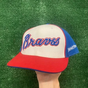 Vintage Y2K Atlanta Braves Fitted Cap Retro MLB 1974 Logo Baseball Hat 8 - Picture 1 of 7