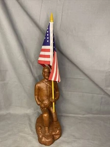 Confederate Soldier Vintage Red Mill Hand Carved Walnut Or Pecan - Picture 1 of 8
