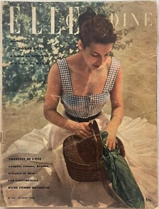 ELLE CLAUDINE Magazine n° 142 du 10 Août 1948 ancienne revue de mode couture - Picture 1 of 3