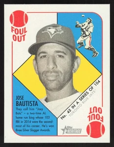 2015 Topps Heritage '51 #45 Jose Bautista Mini Blue Back - Picture 1 of 2