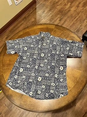Camisa Woolrich Para Hombres X-Grande Floral Hawaiana Manga Corta Abotonada Informal Verano Foto 1 de 4