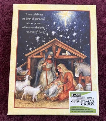 NEW Lang Holy Family Christmas Cards Susan Winget 18 Cards 19 Envelopes Boxed - Image 1 of 4