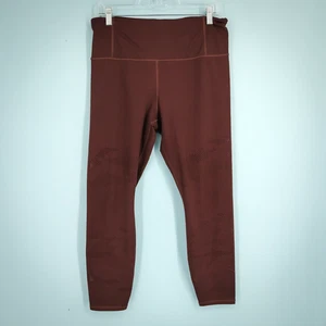 Leggings ajustados Athleta talla grande L borgoña rojo oscuro persistencia corte láser 7/8 - Imagen 1 de 9
