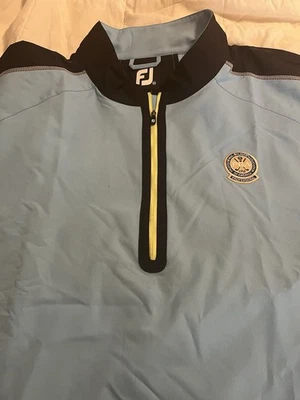 FJ Footjoy 1/4 Zip Windbreaker Jacket Men's 2XL Golf Nylon Stretch Blue Gray - Image 1 of 4