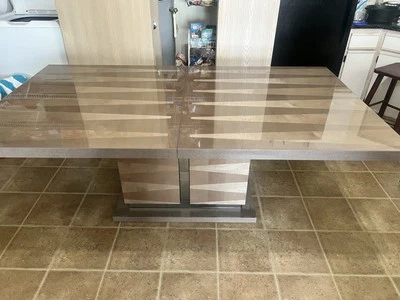 Monaco Dining Table | Alf Italia Made In Italy Slight Wear And Tear On Bottom. - Image 1 of 4