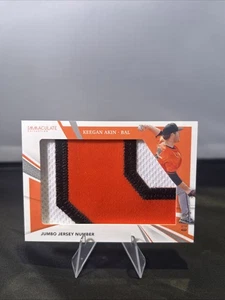 2021 Immaculate Keegan Akin Jumbo Team Logo Patch Baltimore Orioles /10 - Bild 1 von 2