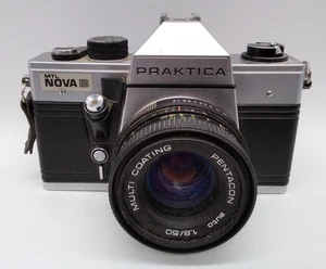 Praktica MTL Nova B Kamera analoge Spiegelreflexkamera 35 mm & 50 mm f1,8 Objektiv. Ungetestet. - Bild 1 von 13