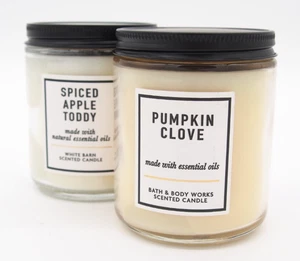 (2) Bath Body Works APPLE TODDY + ZUCCA CHIODI DI GAROFANO candela stoppino singolo LOTTO MISTO 7 oz - Foto 1 di 6