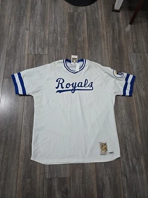 🔥 ¡¡GUAU!! AUTÉNTICA CAMISETA VINTAGE DE GEORGE BRETT REALS MITCHELL NESS 56 3XL Foto 1 de 4
