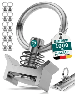 TRAILERKRAFT® Airlineschiene Fitting Ring Airline Fittinge Zurröse, Metall 10er  - Bild 1 von 7