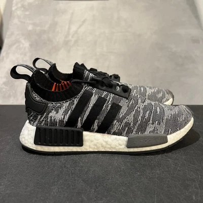 Adidas NMD R1 STLT PK Shoes Youth 5Y Black White Primeknit Boost CQ2444 - Image 1 of 4