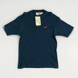 HONDA AMERICA - Vtg 90s Made In USA Blue Motorcycle Corduroy Shirt Men’s LG NWT - Picture 1 of 7