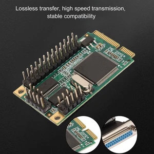 Mini PCIe Combo Serial Parallel Expansion Card High Speed 6Gbs 2 RS 232 Port 1 - Picture 1 of 12