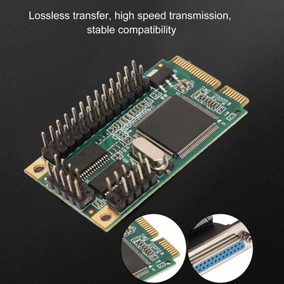 Mini PCIe Combo Serial Parallel Expansion Card High Speed 6Gbs 2 RS 232 Port 1 - Image 1 of 4