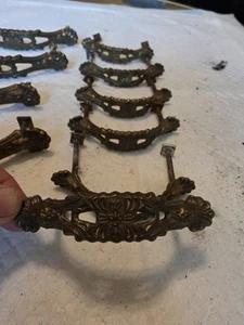 Victorian Brass Pull Drawer Handles - Picture 1 of 3