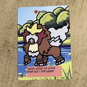 Entie Pokiebubies V2 1st Edition Fan Art 154 Chef Ken Lee Pokemon Entei - Picture 1 of 2