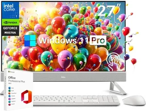 DELL INSPIRON 27 7730 AIO CORE 7-150U~MX570A~W11~OFFICE & UP TO 64GB~4TB SSD+HDD - Picture 1 of 24