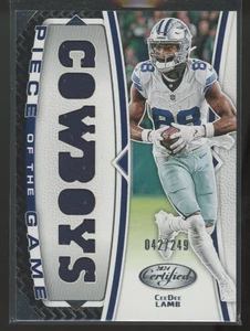 2024 Panini Certified Ceedee Lamb #POG-CLB Piece Of The Game Jersey /249 Cowboys - Bild 1 von 2