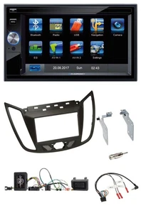 Blaupunkt Lenkrad USB Bluetooth TMC 2DIN Navigation für Ford C-Max ab 11 braun - Bild 1 von 10