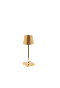 , Poldina Pro Mini Lampada con Finitura Oro Lucido, Tavolo Ricaricabile Senza Fili... - Foto 1 di 5