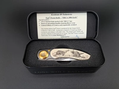 Ножи Lone Wolf Paul, ограниченный выпуск No27 из 52, Oregon Beavers OKCA 2006 - Изображение 1 из 4