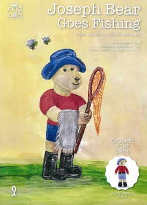 King Cole Joseph Bear Goes Fishing Story Book + Crochet Patterns Children'sGift - Image 1 of 4