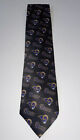 Vintage Rams Saint Louis Stl Nfl Tie Necktie Blue Black Diagonal Logo W 3.9 L 58
