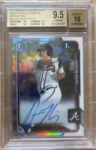 2015 Bowman Chrome Draft Austin Riley Refractor Auto #BCA-ARI BGS GEM 9.5 QUAD! - Picture 1 of 4