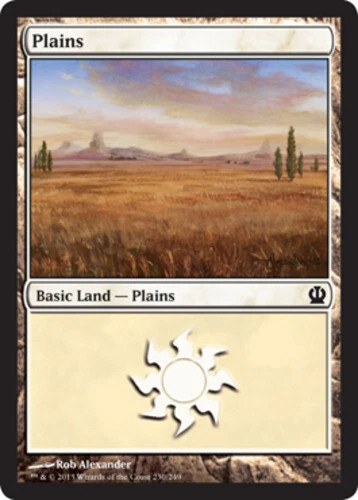 Plains (230) - Foil ~ Moderately Played Theros MTG Magic UltimateMTG Land Card - Image 1 of 1