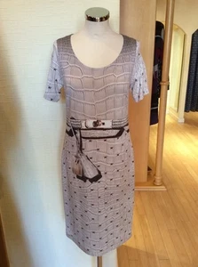 Roberto Naldi Dress Size 12 BNWT Beige Gold RRP £176 Now £44 - Picture 1 of 12