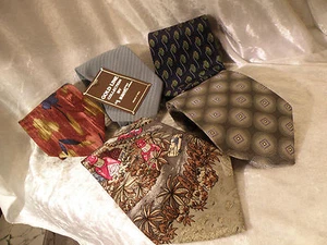 100% SILK NECKTIES LOT OF 5 TALBOT VALENTINO & MORE SEE PICTURES - Bild 1 von 7
