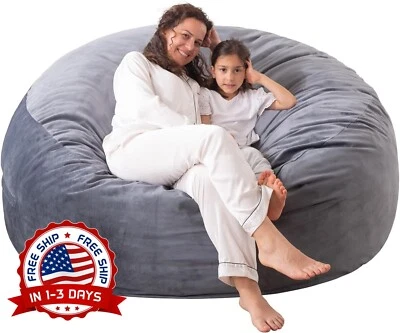 Sillón Puf De 3 Ft De Lujo Con Espuma Viscoelástica Para Adultos Y Niños NOVO EUA. - Imagem 1 de 4