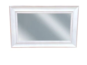 Country Cottage Style Aged White Mirror 62x39cm - Picture 1 of 4