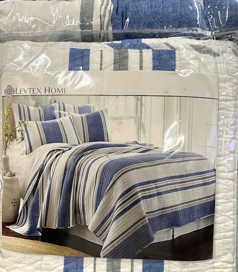 Juego de edredón Levtex Home St Barts Stripe Twin 68" x 86" Foto 1 de 1