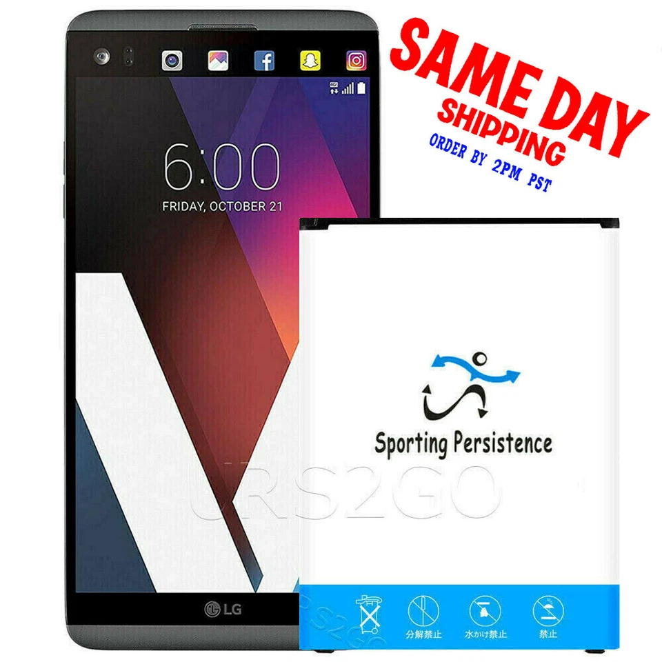 5380mAh BL-44E1F Battery for LG V20 H910 H918 LS997 US996 VS995 H990N F800 Phone - Image 1 of 1