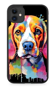 Bunte Popart Beagle Gummi Handyhülle Pop Art Beagles Hund Hunde Graffiti CZ03 - Bild 1 von 2